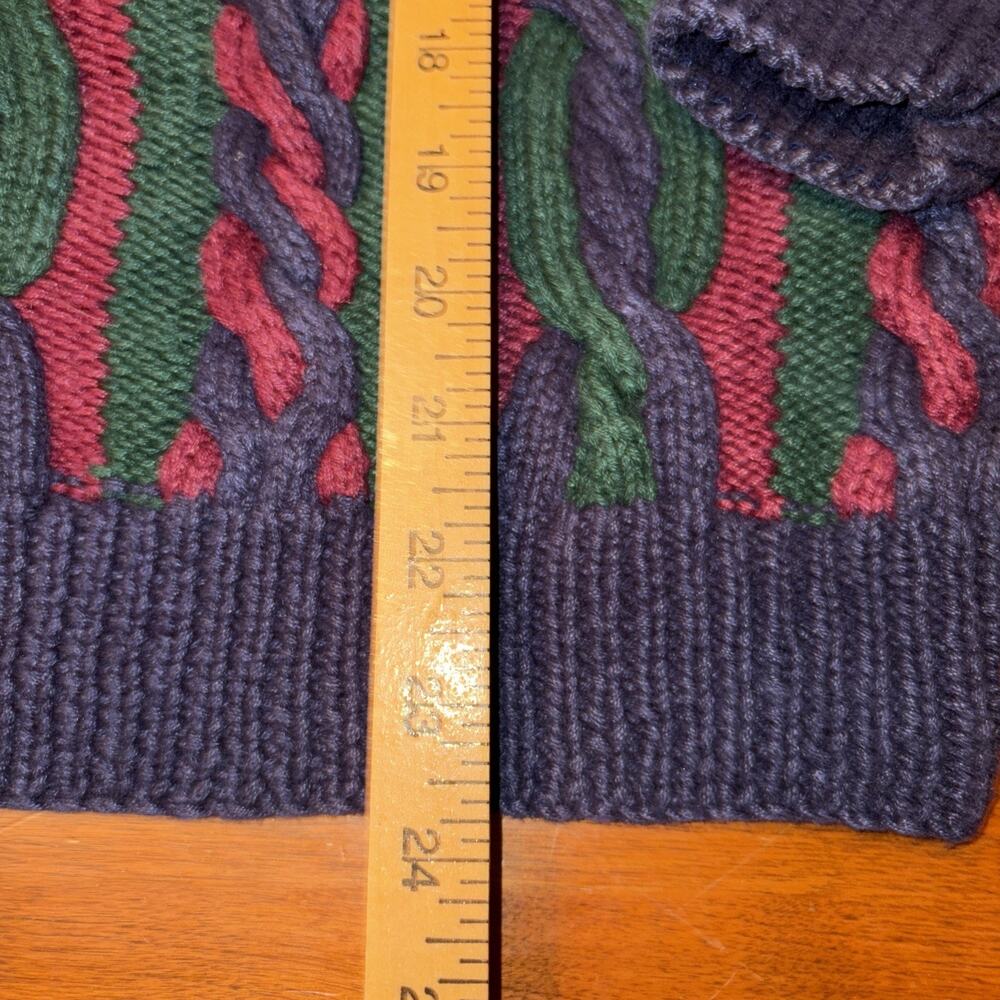 Vintage 90s Men’s Northern Isles Hand Knit Pullover Sweater Size Medium Colorful - Picture 4 of 5